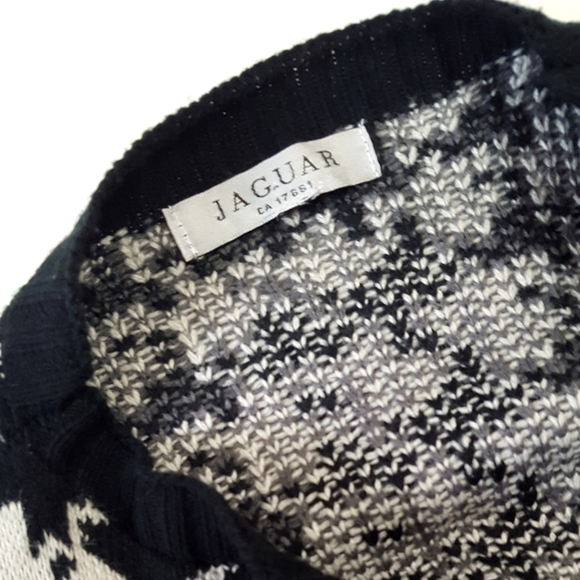 Jaguar🔱Houndstooth🖤Knit Open Cardigan Jacket - Picture 8 of 8